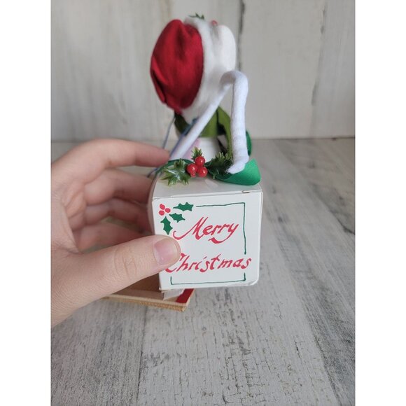 Annalee vintage white mouse on sled doll Society - Picture 4 of 6